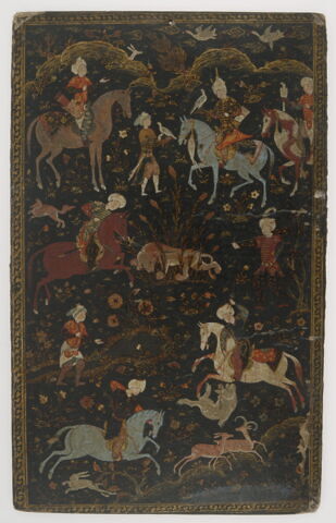 Plat de reliure : scène de chasse, image 2/22