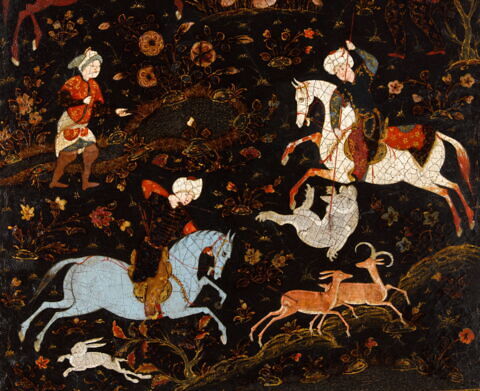 Plat de reliure : scène de chasse, image 14/22