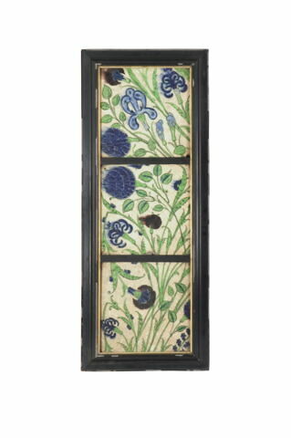 Carreau aux roses, oeillets, jacinthes et lys, image 2/3