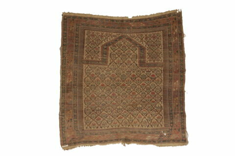 Tapis de prière à treillis fleuri dit 