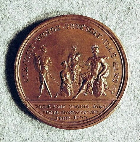 Médaille : Paix de 1700 ou « traité de Constantinople »., image 1/2