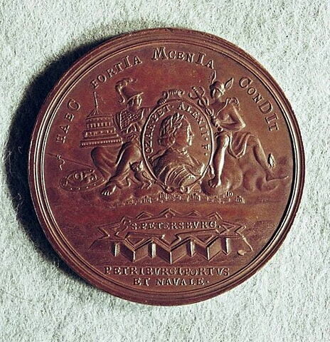 Médaille : fondation de Saint-Pétersbourg, 1703.