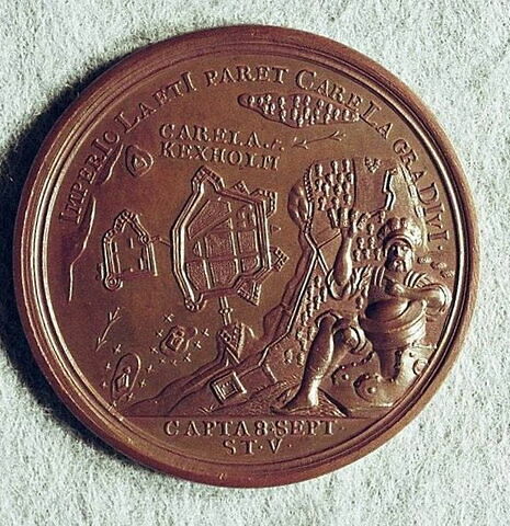 Médaille : Prise de Kexholm, 1710., image 1/2