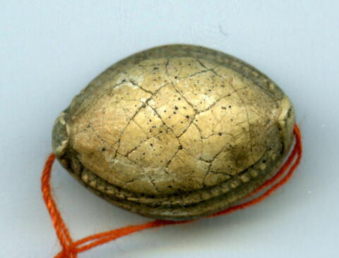scaraboïde ; perle cauroïde à cordelette et butées, image 2/2
