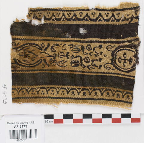 bande décorative d'habillement ; fragment