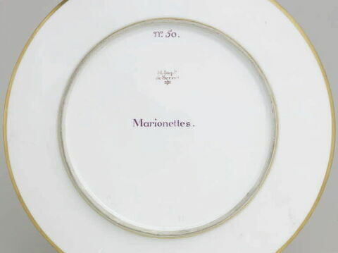 Assiette du Service Encyclopédique n° 50. Marionettes, image 4/4