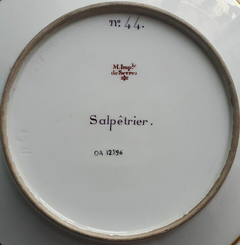 Assiette du Service Encyclopédique n° 44. Salpêtrier, image 2/4