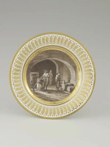 Assiette du Service Encyclopédique n° 37. Tonelier