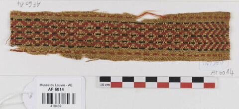 bande décorative d'habillement ; fragment