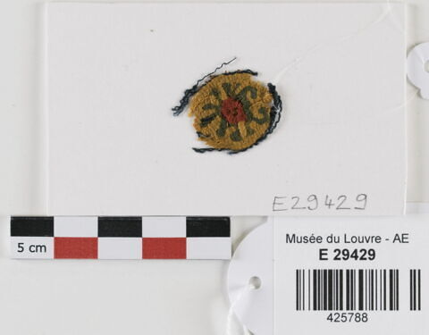 décor de textile ; fragment