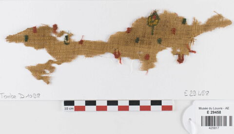 décor de textile ; fragment