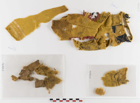 manche d'habit ; bande de poignet ; fragments