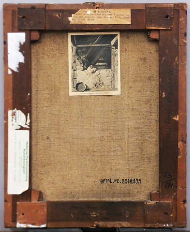 Le peintre Peter Christian Skovgaard dans l'étable de Morten Jensen à Vejby, image 4/13