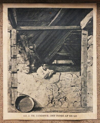 Le peintre Peter Christian Skovgaard dans l'étable de Morten Jensen à Vejby, image 12/13