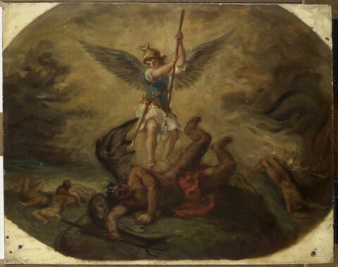 Saint-Michel terrassant le démon, d'après Delacroix, image 2/2