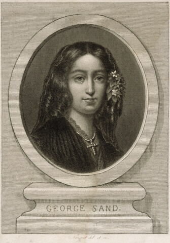 Portrait de George Sand en médaillon