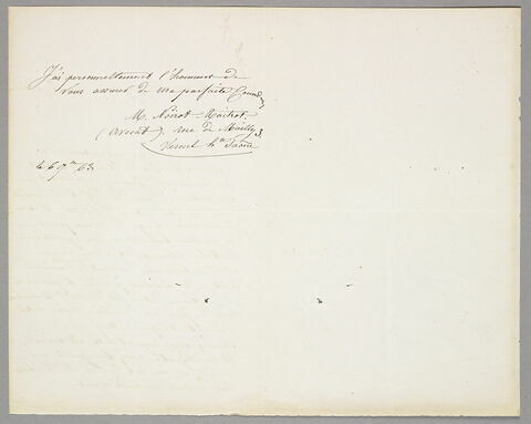 Lettre autographe signée M. Noirot-Maitrot à Eugène Legrand, Vesoul, 6 septembre 1863, image 2/2