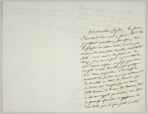 Lettre autographe signée Pierre-Antoine Berryer destinée à Eugène Delacroix, 20 février 1858