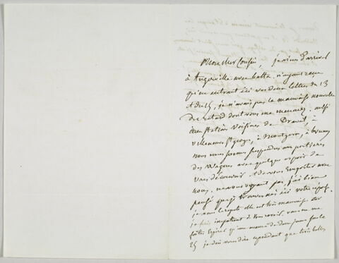 Lettre autographe signée Pierre-Antoine Berryer destinée à Eugène Delacroix, Angerville la Rivière, 16 octobre au soir, image 2/2