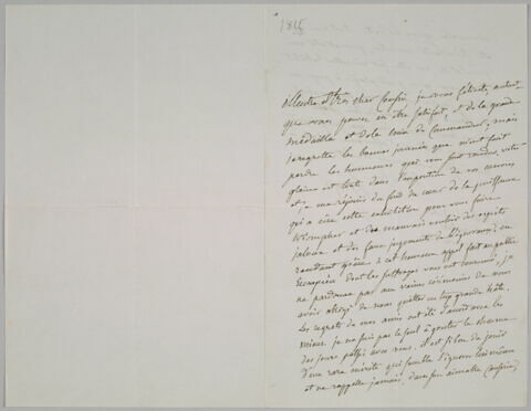 Lettre autographe signée Pierre-Antoine Berryer destinée à Eugène Delacroix, Angerville la Rivière par Malesherbes 17 novembre 1855