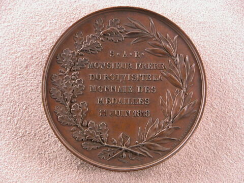 Visite de Monsieur, comte d'Artois, à la Monnaie des médailles, 11 juin 1818