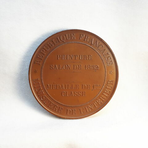Récompense nationale – Salon de 1852, peinture, médaille de 1ère classe, image 2/2