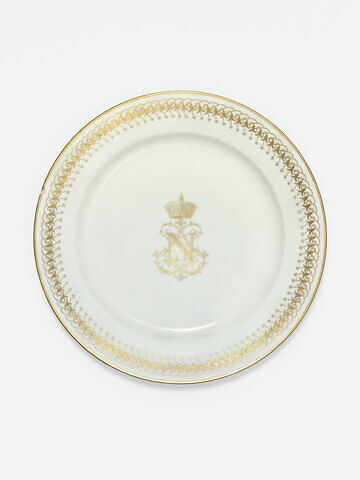 Assiette au chiffre de LN couronné de Napoléon III, du service de table du ministère d’Etat, image 5/7