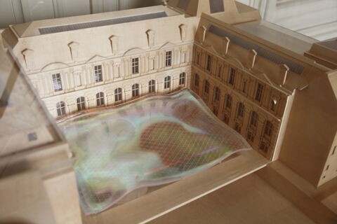 Projet architectural pour les nouvelles salles du département des arts de l'Islam dans la cour Visconti, image 6/7