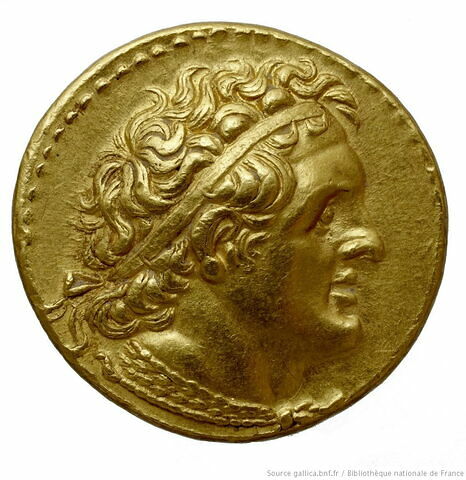 Tétradrachme d'or de Ptolémée II Philadelphe, image 1/2