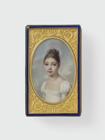 Boîte rectangulaire avec portrait de Charlotte Bonaparte