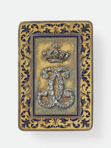 Boîte de présent avec le chiffre de Charles X