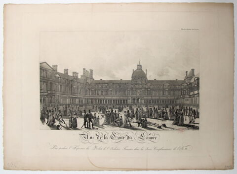 Vue de la Cour du Louvre / Prise pendant l'Exposition des Produits de l'Industrie Française dans les Jours Complémentaires de l'An IX, image 2/2