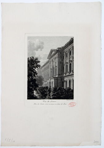 Vue du Louvre / Prise des Jardins élevés en terrasse au dessus du Quai, image 2/2