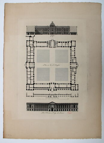 Plan, élévation et coupe du Louvre, image 2/2