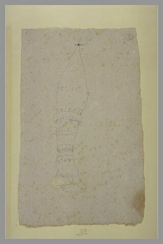 Mesures de l'une des jambes de la statue de Louis XV, image 2/2