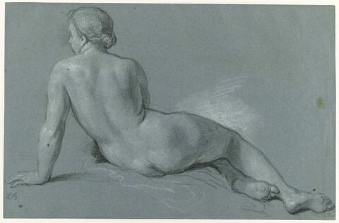 Etude de femme nue, vue de dos