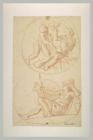 Hercule assis et une guerrière, d'après l'antique, image 1/1
