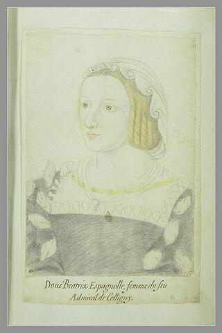 Portrait de Béatrix, femme de l'Amiral de Coligny, image 1/1