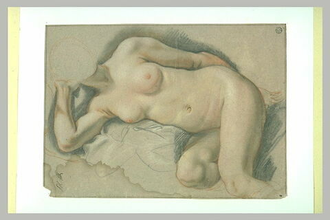 Femme nue, allongée, de face, image 1/1