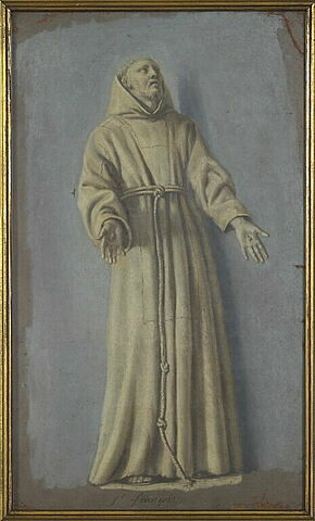 Saint François debout et en extase, recevant les stigmates, image 1/1
