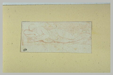 Une figure nue endormie, couchée sur le côté droit