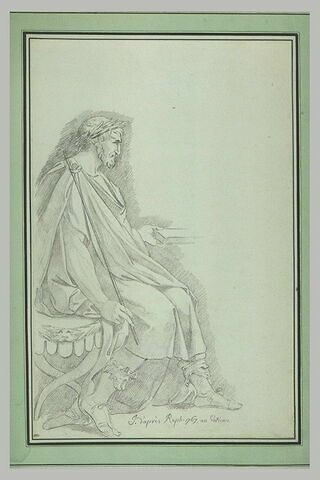 Empereur romain assis, de profil vers la droite