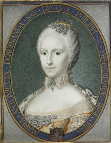 Marie-Antoinette-Ferdinande d'Espagne, reine de Sardaigne, 1729-1785 (épouse de Victor-Amédée III de Sardaigne), image 1/1