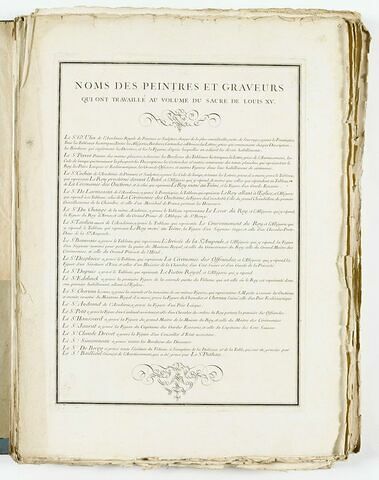 Liste des artistes ayant travaillé à l'album du Sacre de Louis XV