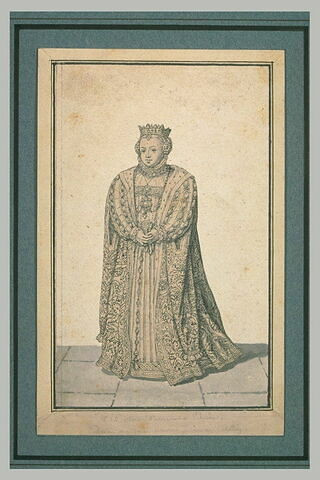 Portrait en pied d'Elisabeth de France, habillée à l'espagnole, image 1/1