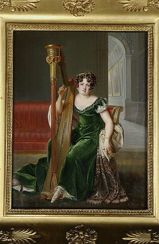Portrait de Pauline Boyer à la harpe, image 1/1
