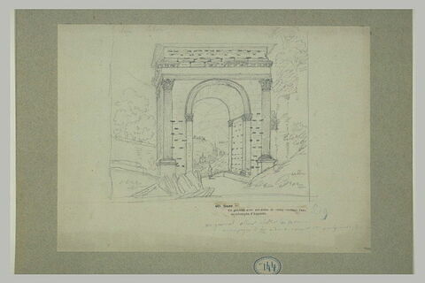 Vue de l'arc de triomphe d'Auguste à Suse, image 1/1