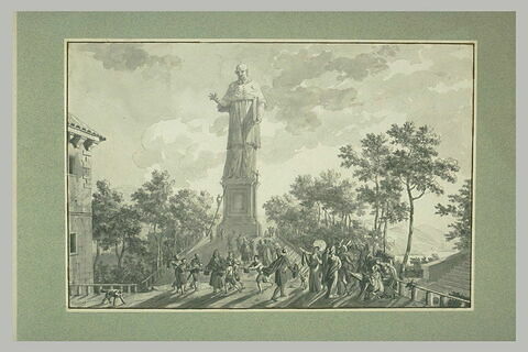 L'Impératrice Josephine et sa suite visitant la statue de saint Charles Borromée à Arona, image 1/1