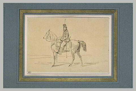 Chasseur à cheval, de profil à gauche, image 1/1