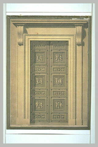 Projet de porte de bronze pour le Panthéon, image 1/1